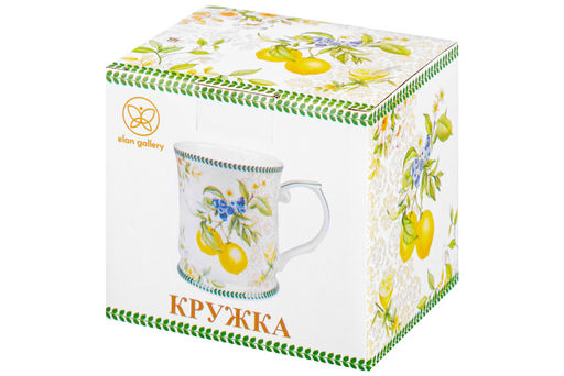 Кружка 400 мл 12,5*9*10 см Лимоны NEW BONE CHINA - Elan gallery фото 7