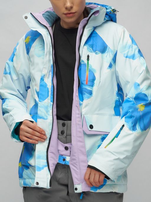 Горнолыжный костюм женский голубого цвета 020231Gl - Chunmai фото 14