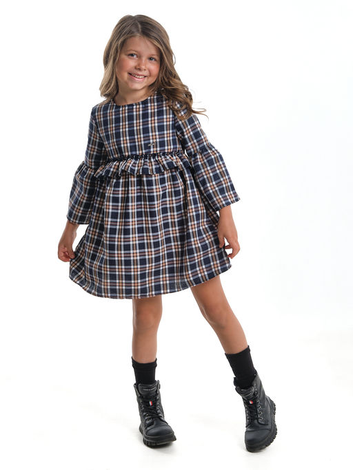 Платье для девочки клетка нарядная детская одежда малышам UD 7879 клетка - Mini maxi фото 3
