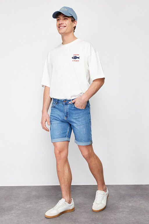 Mavi Slim Fit T_rm_k Destroylu Denim Kot _ort TMNSS21SR0727 - Trendyolmilla фото 2