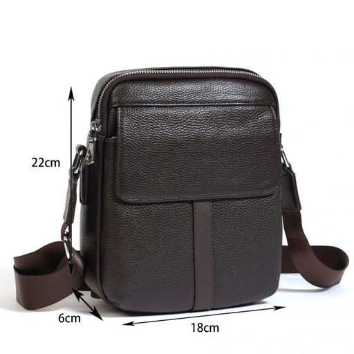 Сумка мужская, кожа, MIRONPAN 33601 Коричневый