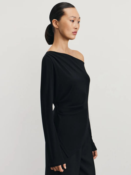 Лонгслив асимметричного кроя / Zarina фото 4