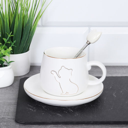 Чайный набор 3 предмета 150 мл, ложка в комплекте / XS8403-2 /уп 72/ - Галеонтрейд фото 2