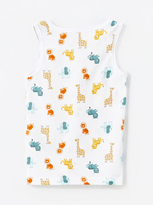 Bisiklet Yaka Kolsuz Bask?l? Erkek Bebek Atlet - Waikiki фото 2