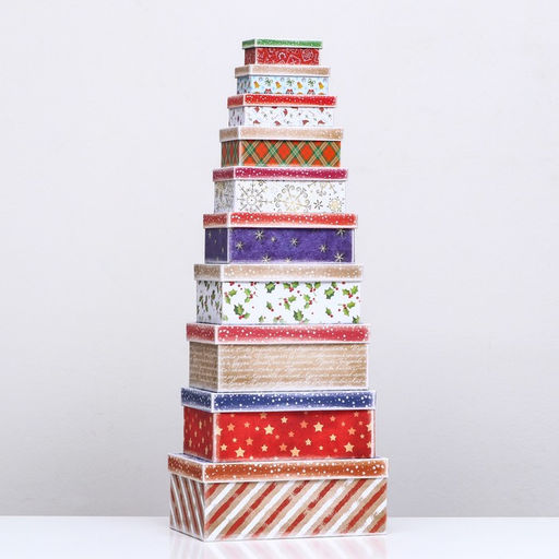 Набор коробок 10 в 1 "Сказочного Нового года", 30 х 19 х 11,5 - 12 х 6,5 х 4 см