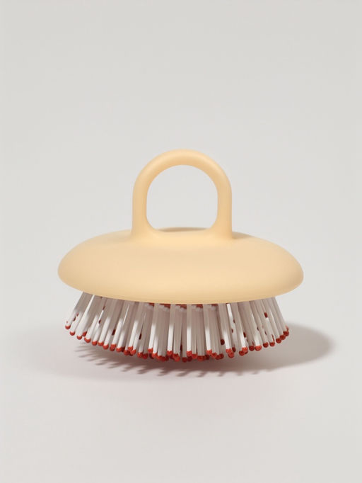 Расчёска массажная, компактная, 8×6.5 см, бежевая