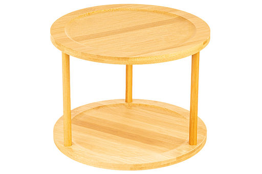 Подставка 2-уровневая 24,5*24,5*19,5 см, многофункциональная, вращающаяся, бамбук - Elan gallery фото 4