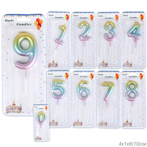 Свеча Цифра градиент / KL-5 /уп 12/720/ - Галеонтрейд фото 12