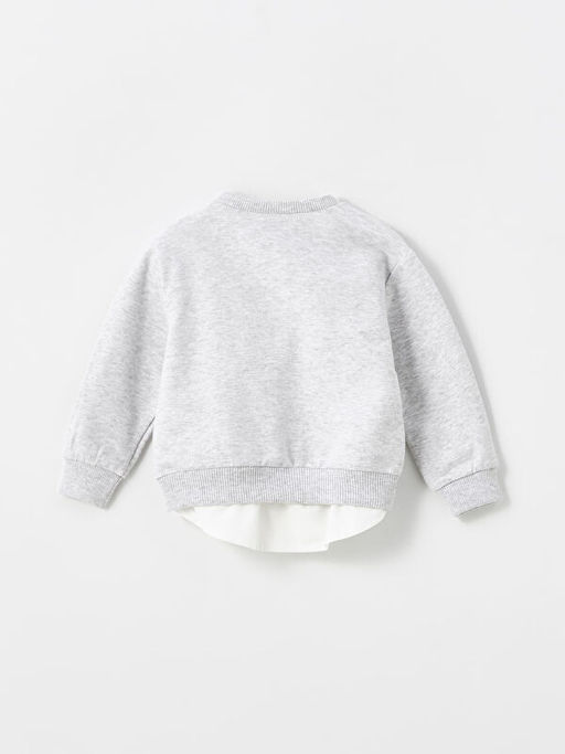 Bask?l? Erkek Bebek Sweatshirt ve Pantolon 2li Tak?m