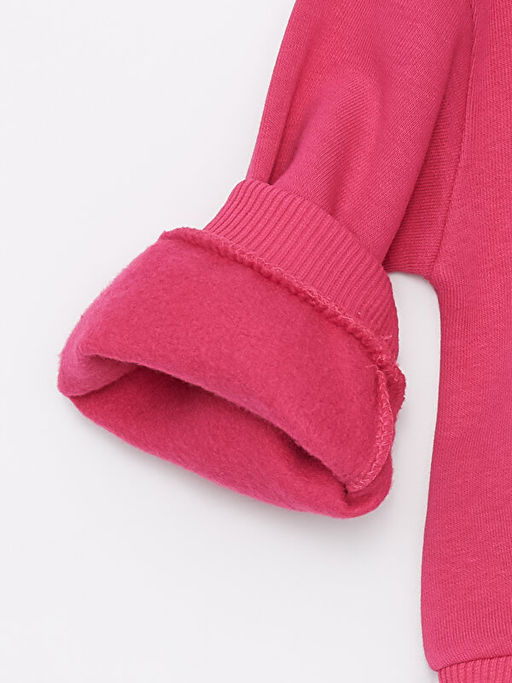 Bisiklet Yaka Uzun Kollu Bask?l? K?z ?ocuk Sweatshirt