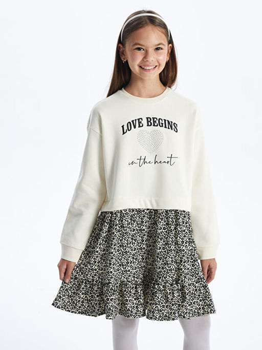 Bisiklet Yaka K?z ?ocuk Elbise