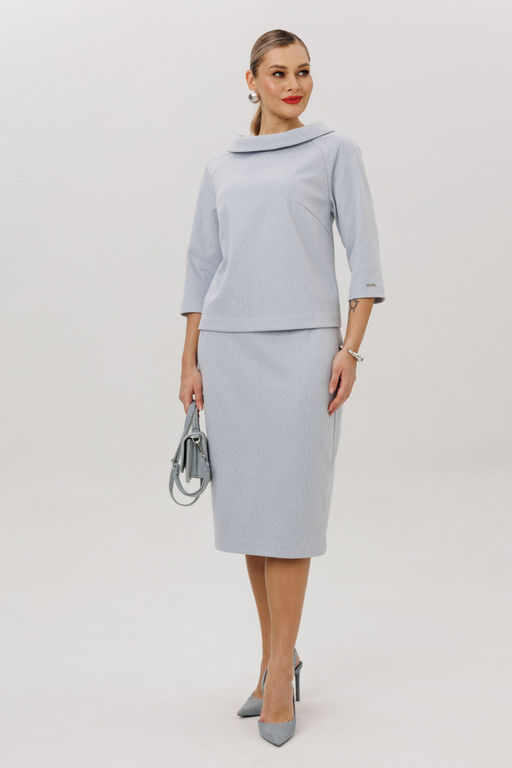 Костюм Anastasia 1163 серо-голубой