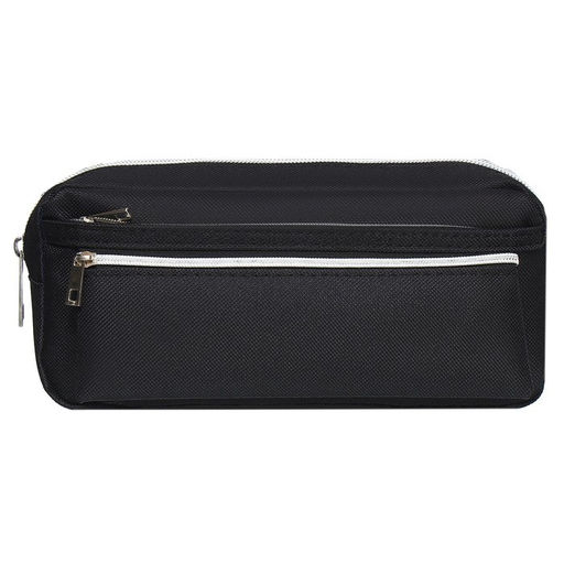 Пенал школьный Calligrata, мягкий, 3 отделения, 130×210×100 мм, объёмный, чёрный