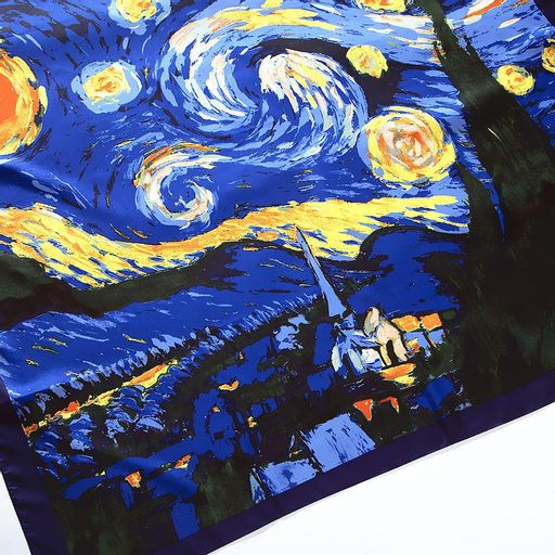 Платок Винсент ван Гог Звездная ночь - Здесь был Винсент фото 6