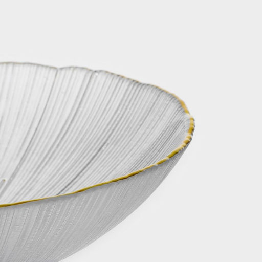 Ваза для фруктов «Фейерверк», 630 мл, 18×9 см, стекло, прозрачная