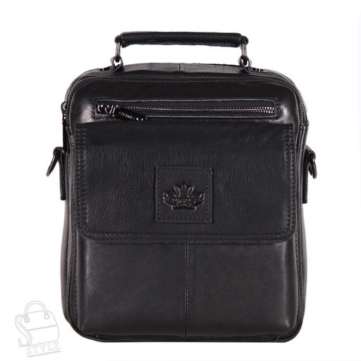Сумка мужская кожаная 6803Z black Zinimsk  в Новосибирске