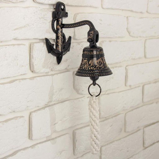 Рында «Колокол с якорем», 16×11×8 см, латунь