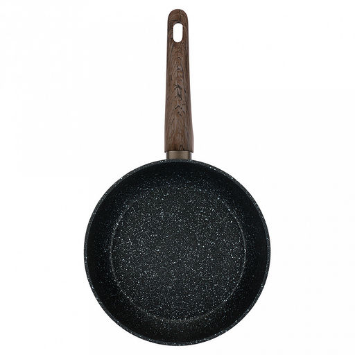 Сковорода с двухслойным антипригарным покрытием Terra д22см, h4,7см, s2,6мм, дно s3,1мм, индукционное дно д14см, кованный алюминий, бакелитовая ручка с покрытием soft-touch, имитирующим текстуру дерева, Regent (Китай) Подходит для всех видов пл - Домашняя мода фото 2