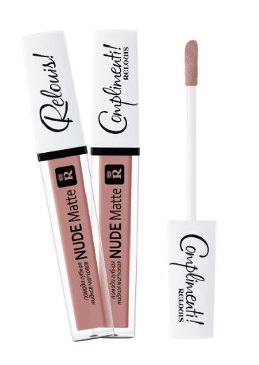 RELOUIS Помада жидкая матовая т.28 Nude Matte Complimenti ! Relouis  фото 2