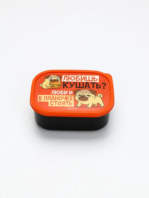 Ланч-бокс прямоугольный «Мопс», 500 мл