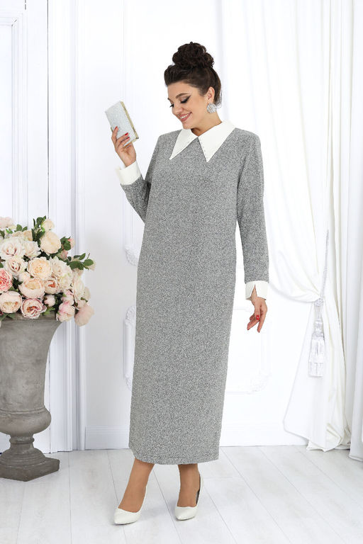 Платье Ninele 6036 серебро фото 14