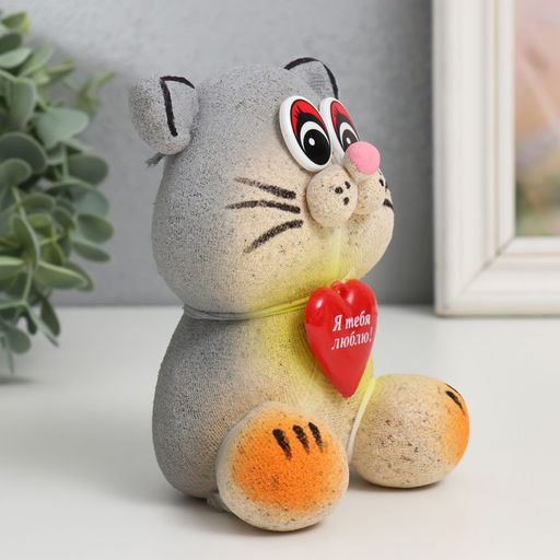 Растущий подарок травка «Кот серый», фигурка для выращивания, МИКС