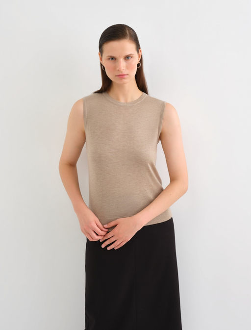 Conso/KM 230608 - beige melange Топ женский