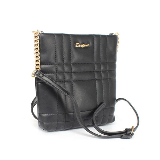 Сумка женская искусственная кожа DJ-7014-1-BLACK, 1отд, плечевой ремень, черный SALE 257791