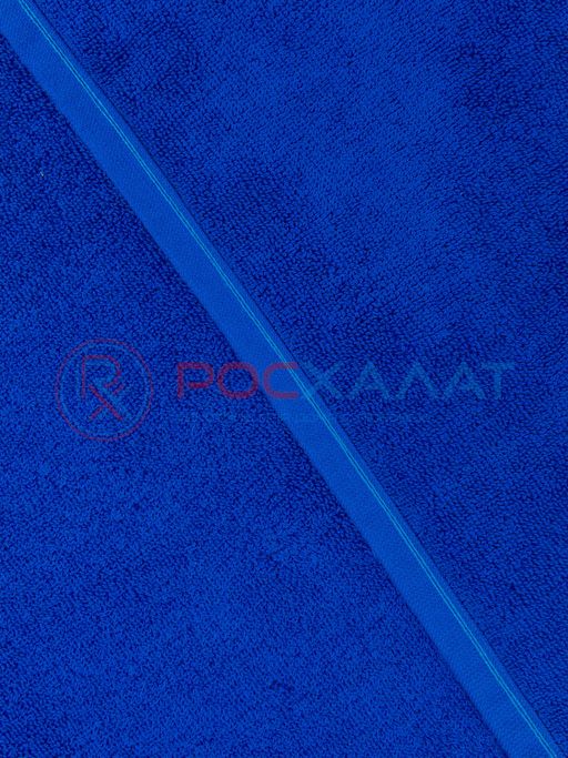 Махровое полотенце без бордюра синее ПМ-89 70х140