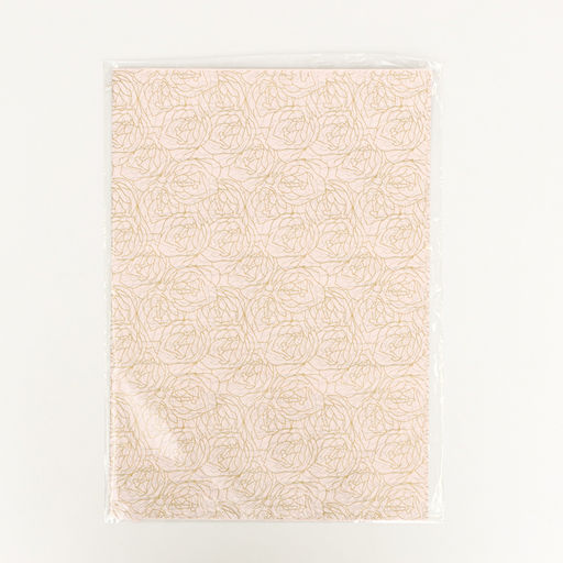 Цена за 10 шт. Бумага упаковочная тишью, Цветы, 50 см ? 70 см 17 грамм, розовая