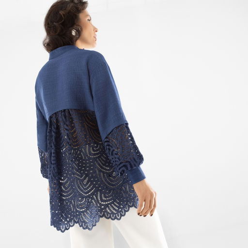 Рубашка с ассиметричной драпировкой и кружевом Дивная смелость (new) - Charutti фото 5