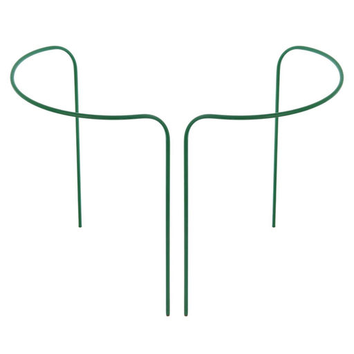 Кустодержатель, d=70 см, h=60 см, d=1 см, металл, набор 2 шт., зелёный