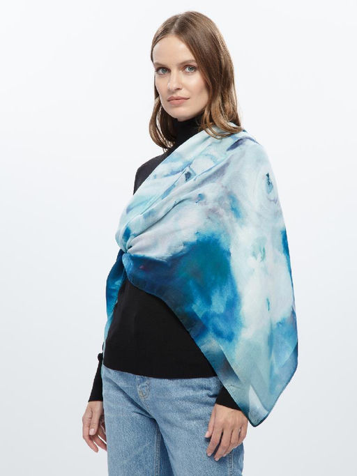 Платок жен. шелк+шерсть+мод 120х120 BL16-8279-26 - Eleganzza фото 4