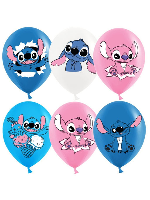 Воздушный шар латексный 12" «Стич», 25 шт.