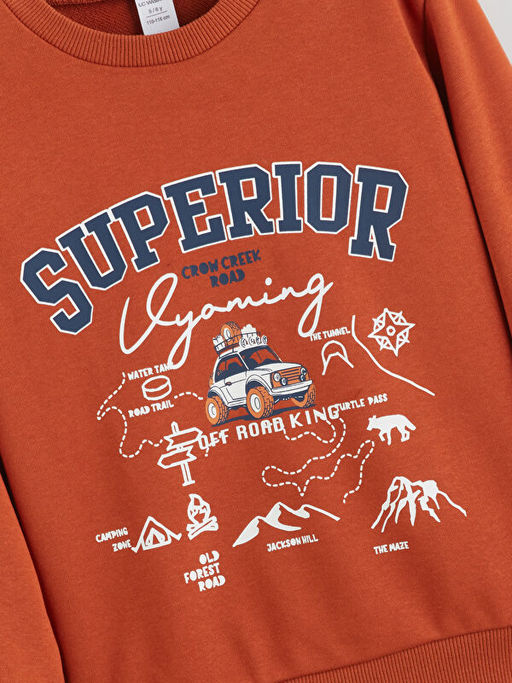 Bisiklet Yaka Erkek ?ocuk Sweatshirt 2li