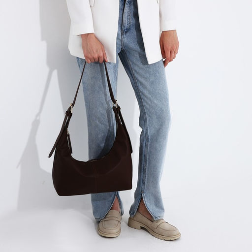 Сумка-багет на молнии, цвет коричневый - Simaland фото 7