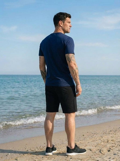 Футболка с принтом М126042Пв Синий - Елена фото 4