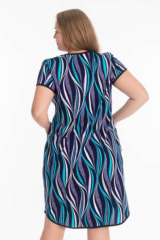 Халат М31968сб синий/бирюза