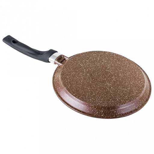 Сковорода блинная с тефлоновым покрытием д22см "Шоколад", h2см, s0,3см, ручка из термостойкого пластика (Россия)