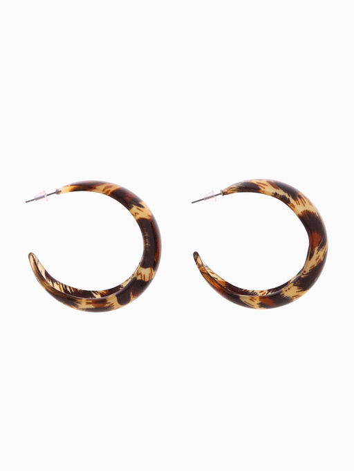 Серьги кольца QF «Леопард», d=4.5