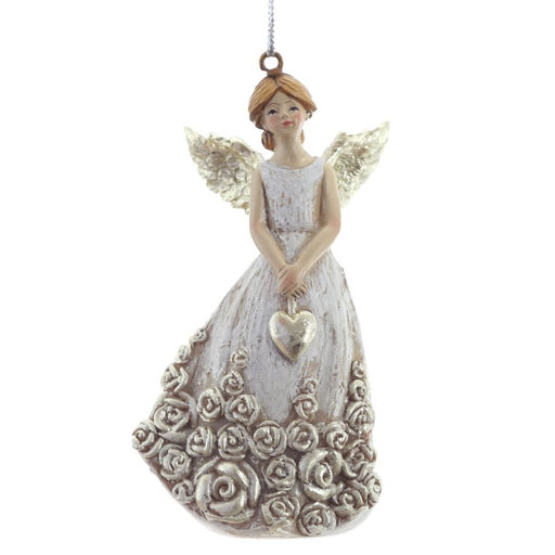 Фигурка декоративная подвесная "Ангел", L5 W3,5 H9,5 см, 2в.