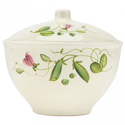 Салатник керамический Подарочный 2,25л, д21,5см, h18,5см, Горошек, с крышкой (Россия) - Домашняя мода фото 2