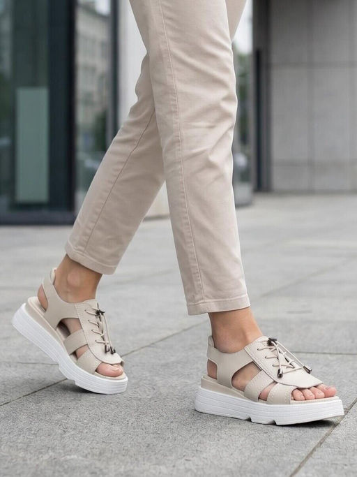08-C109-2C BEIGE Босоножки женские (натуральная кожа)