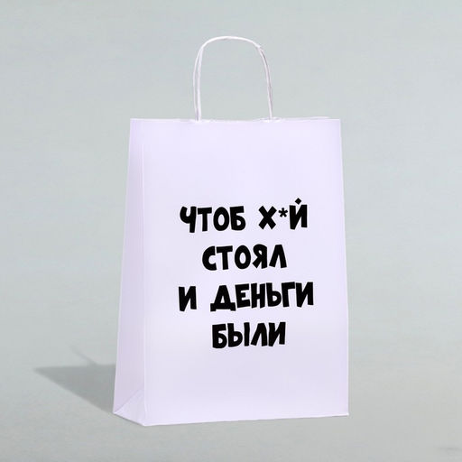 Цена за 10 шт. Пакет подарочный «Чтоб деньги были», 24×14×28см
