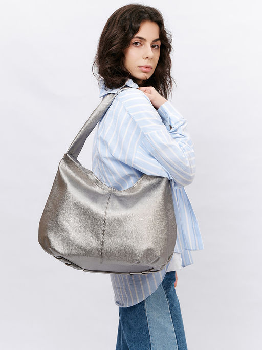 LACCOMA сумка Элизабет-серебристый эко кожа хлопок  фото 3