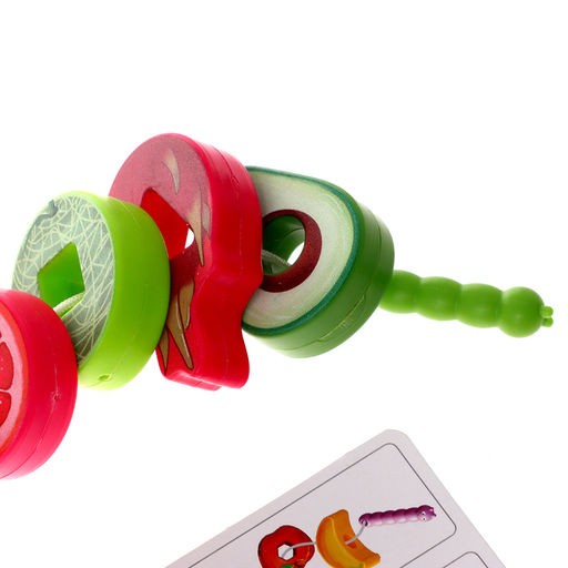 Шнуровка «Фруктовая», 14 деталей, 6 карточек