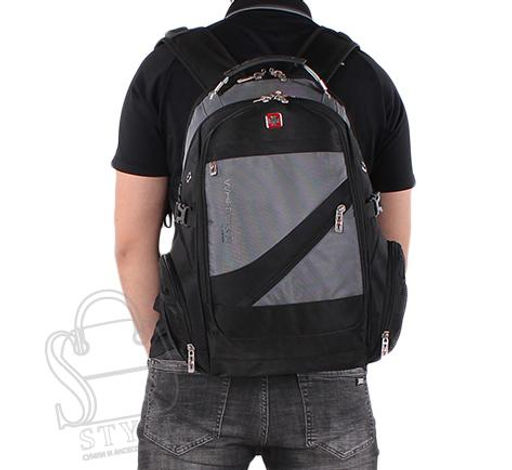 Рюкзак мужской текстильный 8810W gray Whiff - S-style фото 2
