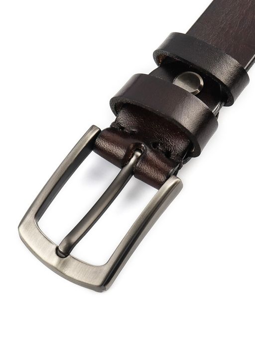 Мужской кожаный ремень Dierhoff ДРК 3050/1-30 Коричневый - Sergio valentini фото 7