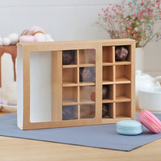 Цена за 5 шт. Коробка для конфет, крафт, 17,5 х 17,5 х 4 см - Simaland фото 2