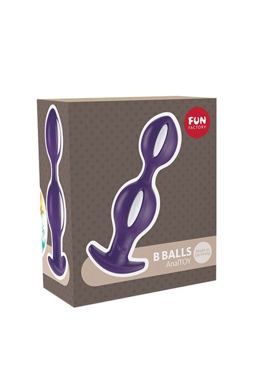 Анальный стимулятор Fun Factory B BALLS, силикон, фиолетовый, 13 см  фото 4